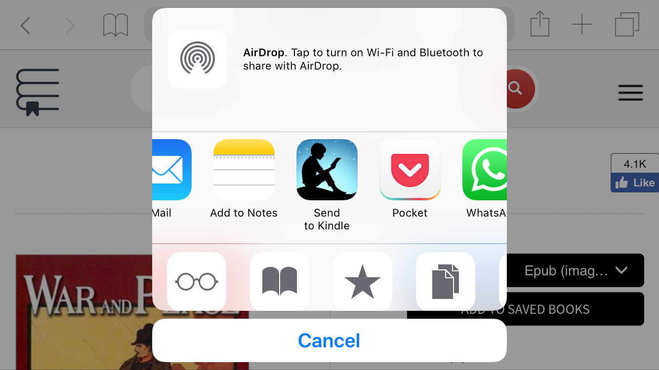 how to send to kindle on iphone