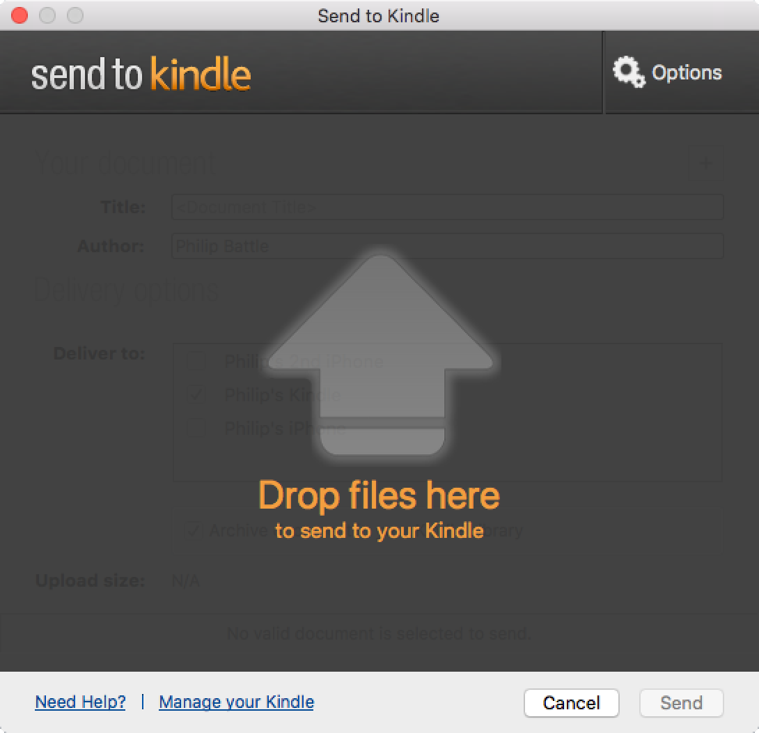 Send to Kindle for Mac