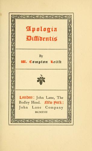 Apologia Diffidentis