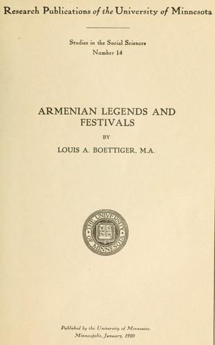 Armenian Legends and Festivals