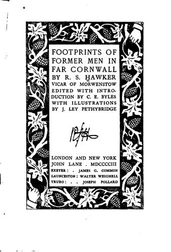 Footprints of Former Men in Far Cornwall