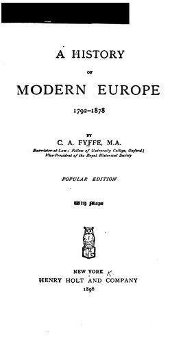 A History of Modern Europe, 1792-1878