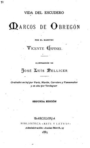 Vida del escudero Marcos de Obregón