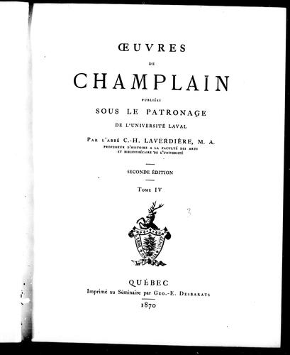 Oeuvres de Champlain