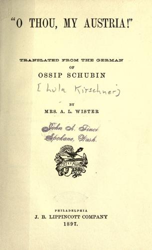 "O Thou, My Austria!"