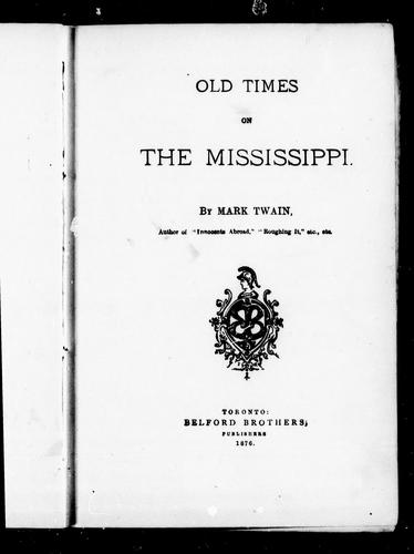 Old Times on the Mississippi