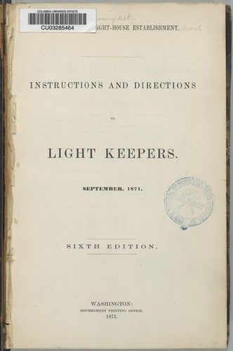 Instructions to Light Keepers