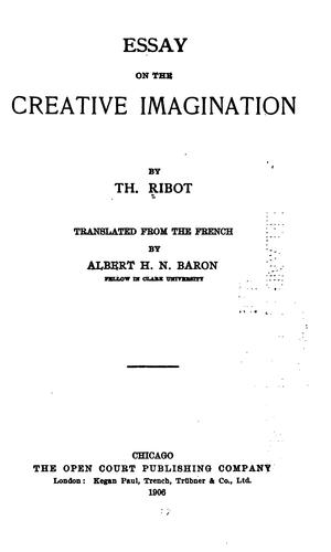 Essay on the Creative Imagination