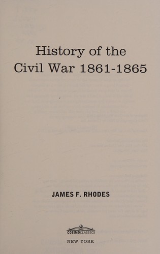 History of the Civil War, 1861-1865