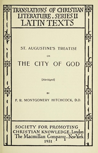St Augustine's Treatise on the City of God
