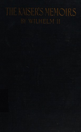 The Kaiser's Memoirs