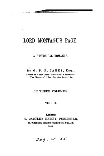 Lord Montagu's Page
