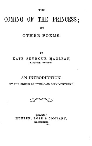 The Coming of the Princess, and Other Poems
