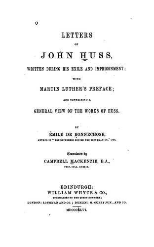 Letters of John Huss