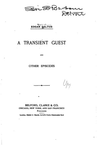 A Transient Guest, and Other Episodes