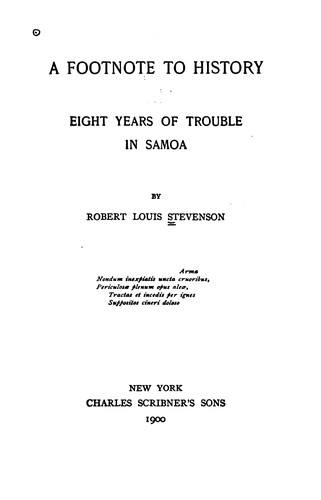 Footnote to History: Eight Years of Trouble in Samoa
