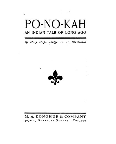 Po-No-Kah: An Indian Tale of Long Ago