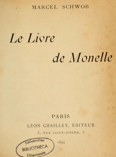 Le livre de Monelle