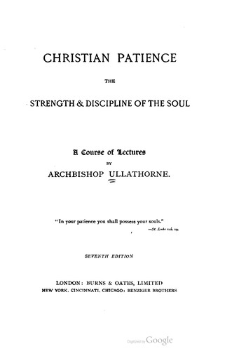 Christian Patience: The Strength and Discipline of the Soul