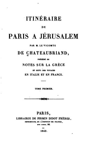 Itinéraire de Paris à Jérusalem