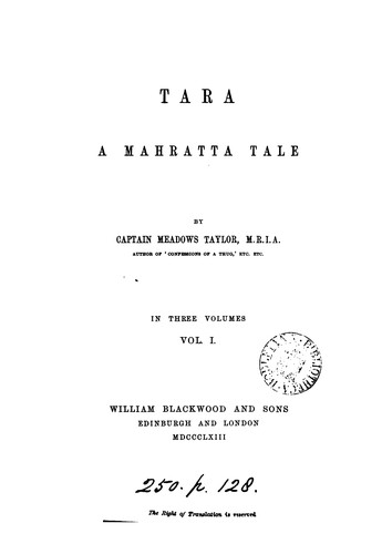 Tara: A Mahratta Tale