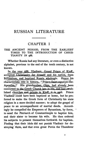A Survey of Russian Literature, with Selections