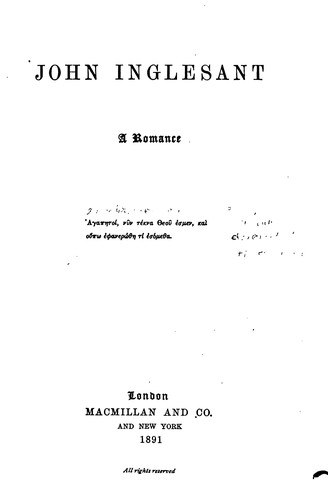 John Inglesant, a Romance