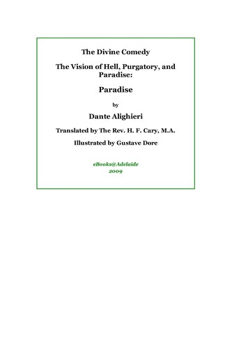 Divine Comedy, Cary's Translation, Paradise