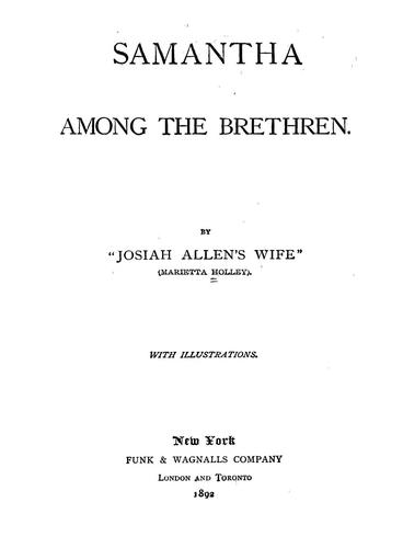 Samantha among the Brethren — Volume 6