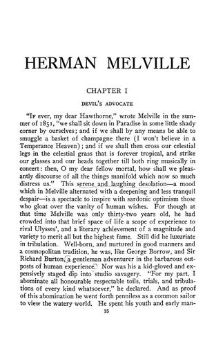 Herman Melville Mariner and Mystic