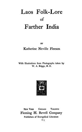 Laos Folk-Lore of Farther India