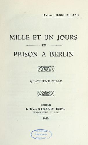 Mille et un jours en prison à Berlin