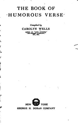 The Book of Humorous Verse