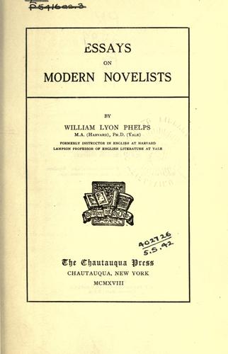 Essays on Modern Novelists