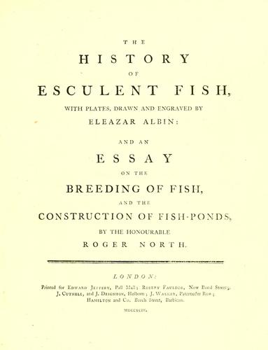 History of Esculent Fish
