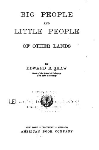 Big People and Little People of Other Lands