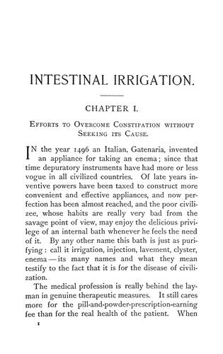 Intestinal Irrigation Why, How and When to Flush the Colon