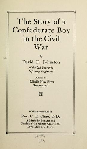 The Story of a Confederate Boy in the Civil War