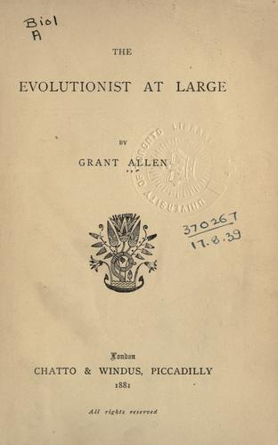 Evolutionist at Large