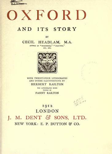 Oxford and Its Story