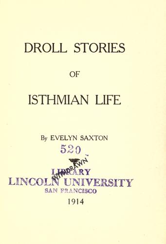 Droll Stories of Isthmian Life