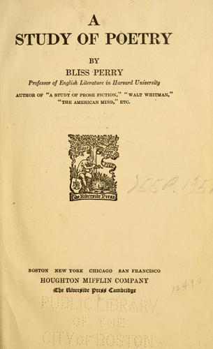 A Study of Poetry