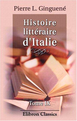 Histoire littéraire d'Italie (3/9)