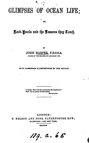 Glimpses of Ocean Life Rock-Pools and the Lessons they Teach