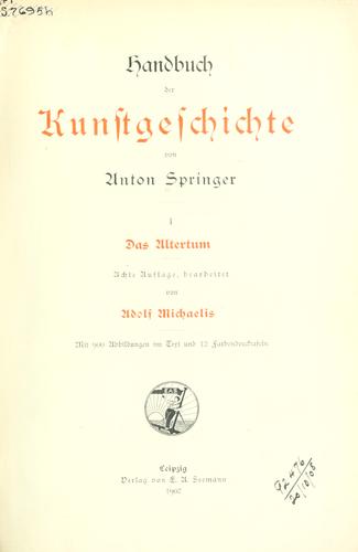 Handbuch der Kunstgeschichte