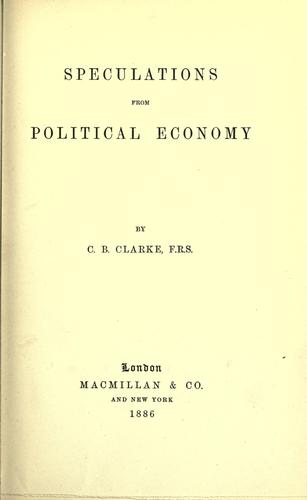 Speculations from Political Economy