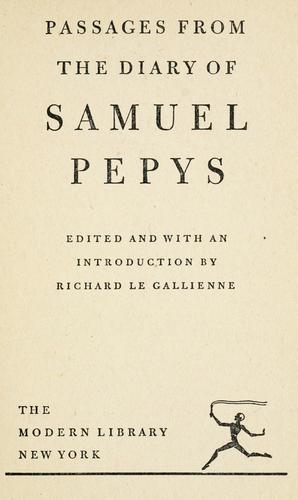 Diary of Samuel Pepys — Volume 70: December 1668