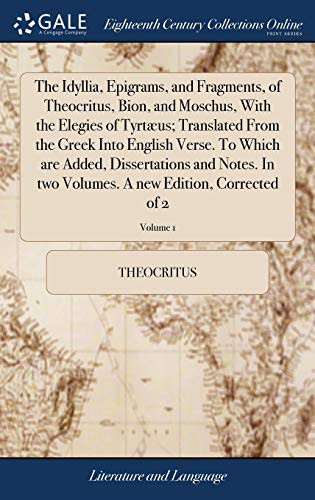 Theocritus, translated into English Verse
