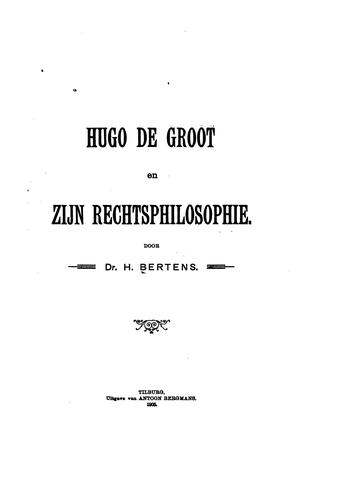 Hugo de Groot en zijn rechtsphilosophie