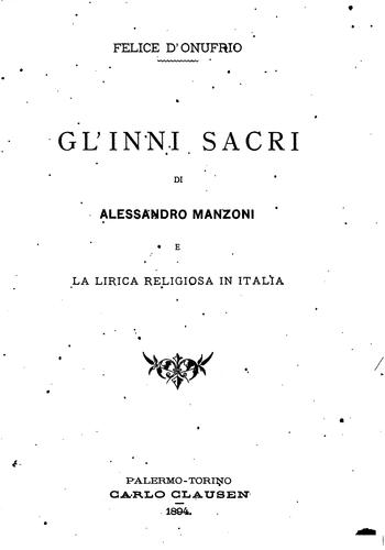 Gl'Inni sacri